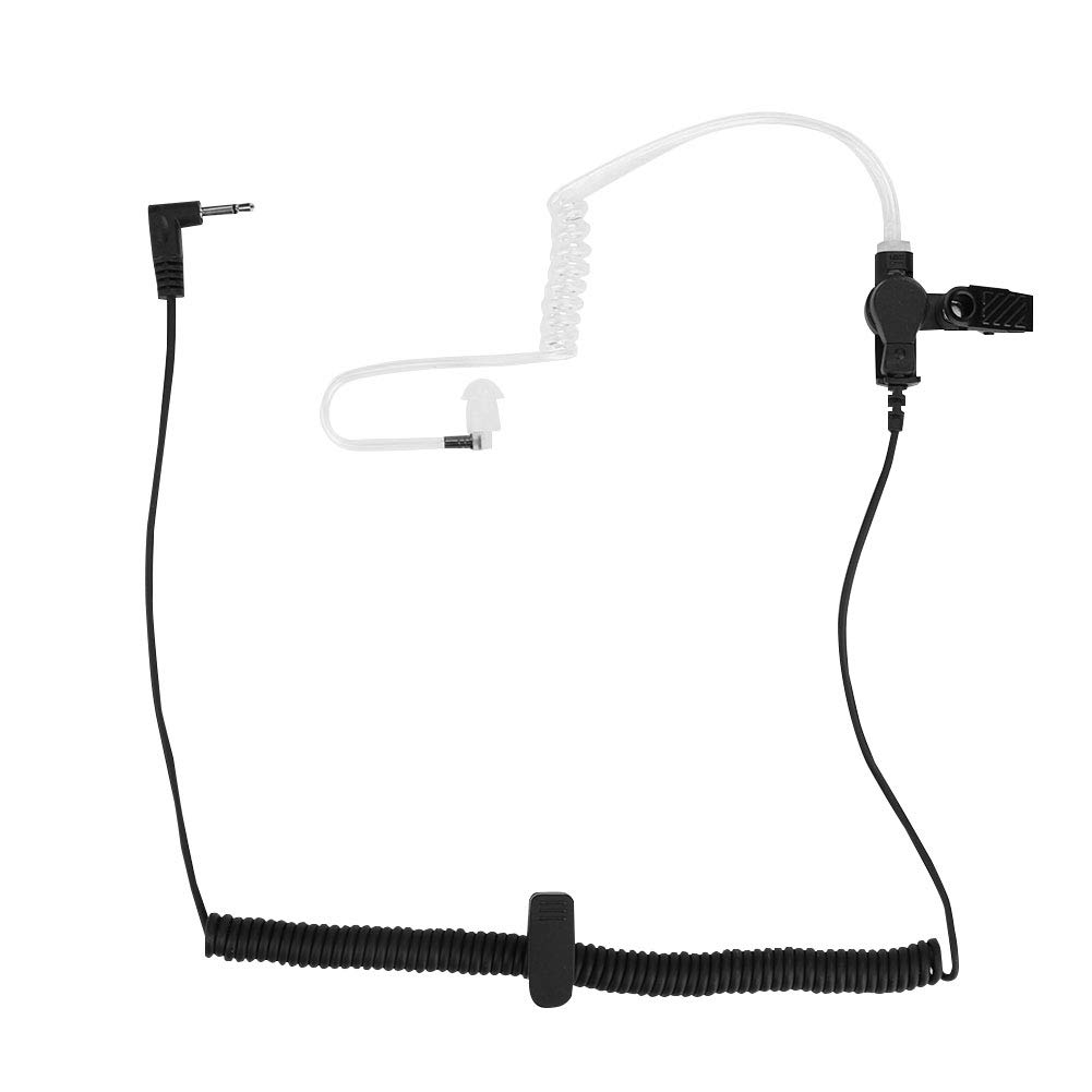 3.5mm M Head Convert Acoustic Tube Earpiece Ear Hook - Clear Coil Tube Earbud for Walkie Talkie & Two Way Radio Headsets - Ideal for Patrolmen, Security Guards, Hotel Staff & Event Ceremonies (Discreet Communication Solution)
