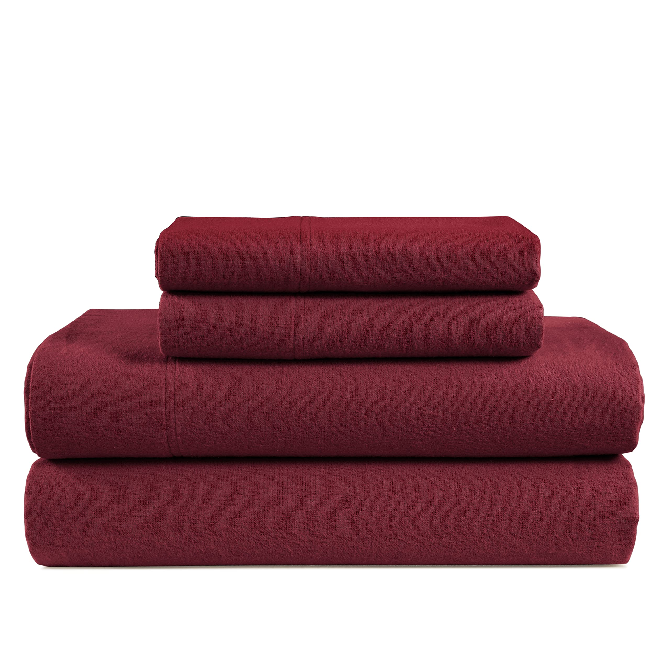 100% Cotton Flannel Sheets Set - Twin Size 3-Piece Luxury Bedding, Ultra Soft Brushed Flannel for Warmth & Comfort, Deep Pocket Fits 17