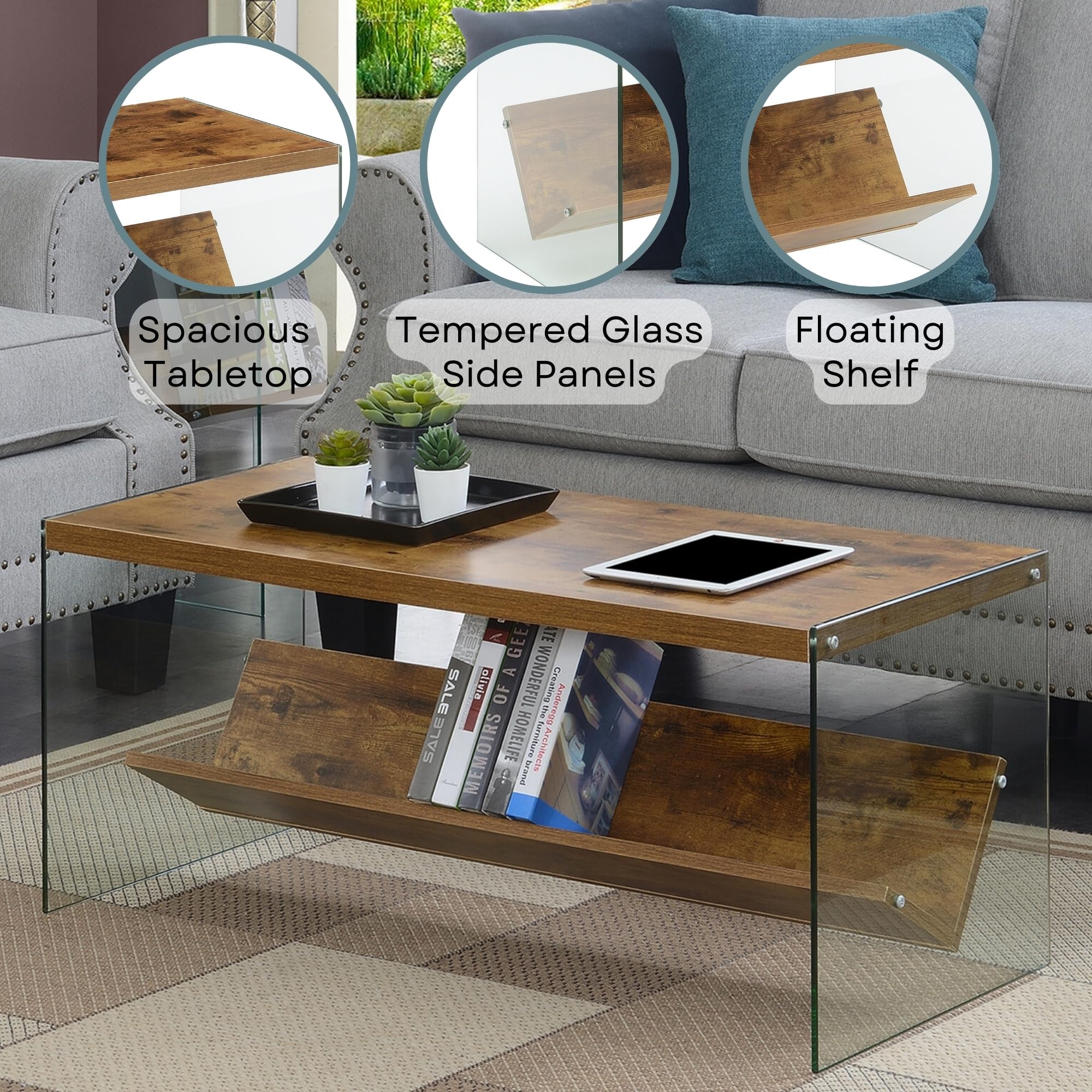 Modern Storage Shelf & Coffee Table - 40
