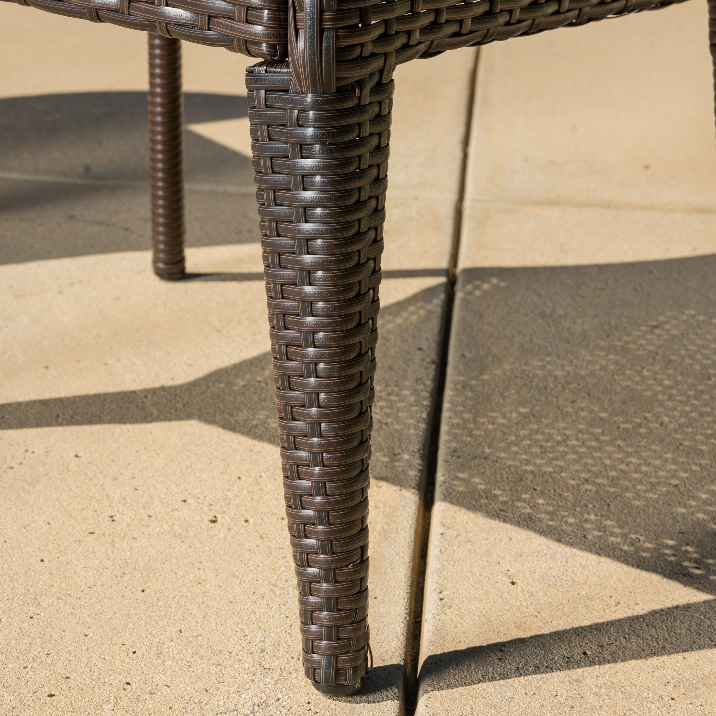 Christopher Knight Home Anaya Outdoor Wicker Dining Chairs, 2-Piece Set, Multibrown - Weather-Resistant Patio Furniture for Garden, Poolside & Backyard Dining