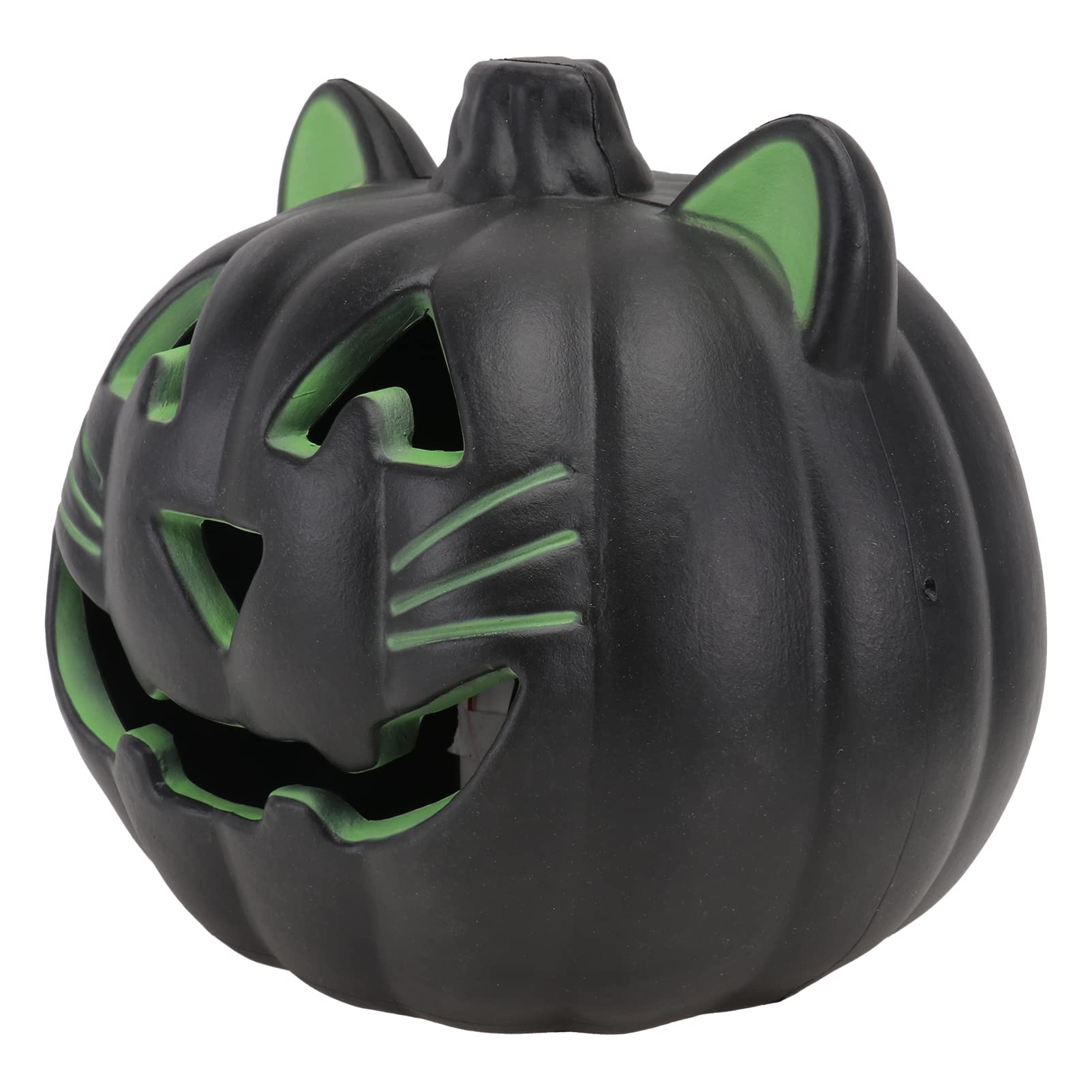Callaron LED Pumpkin Lantern - Cute Cat Face Halloween Table Light, Battery Powered Jack O'Lantern Decor for Indoor/Outdoor Halloween Party, Porch, Yard, and Home Decoration