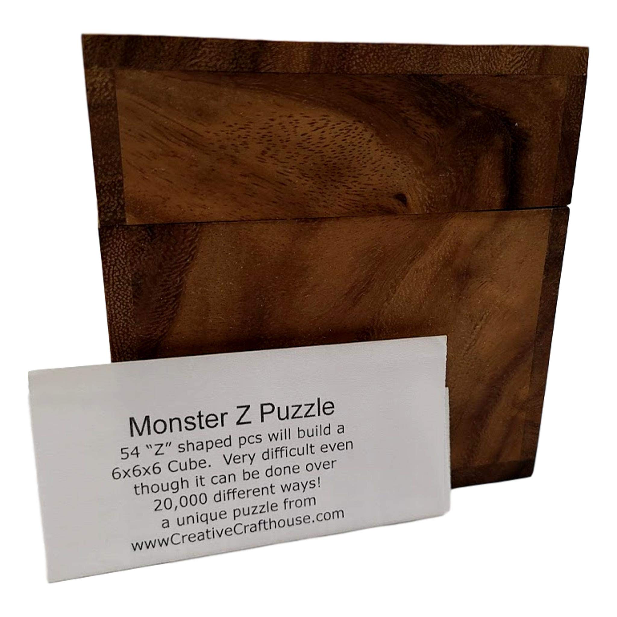 Challenging Monster Z Wooden Puzzle - Brain Teaser for Teens & Adults | Fun Family Game Night & Stress Relief Activity