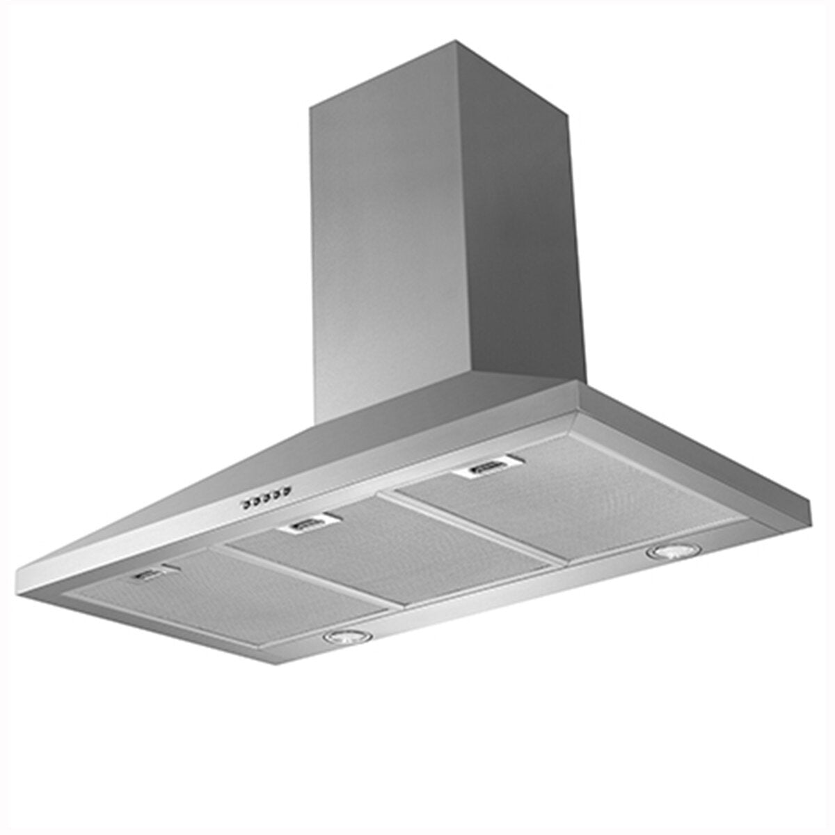 Schweigen 90cm Wall Mount Range Hood - Stainless Steel TRI 900 - Powerful Kitchen Exhaust Fan for Smoke & Odor Removal - Perfect for Modern Home Cooking & Grilling