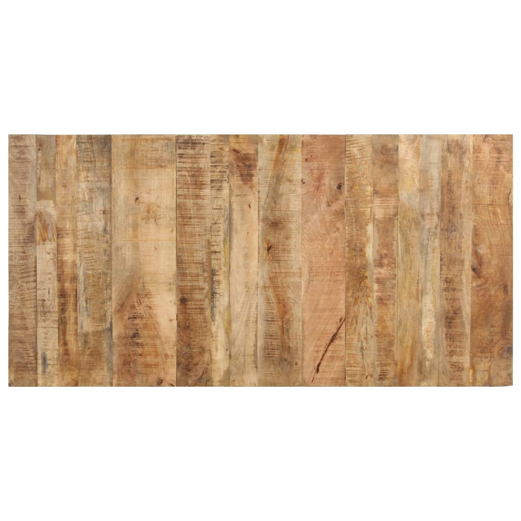 vidaXL Solid Mango Wood Dining Table - Rustic Farmhouse Kitchen & Dining Room Furniture for Home Decor, Living Room, Office | Perfect for Family Gatherings & Dinner Parties