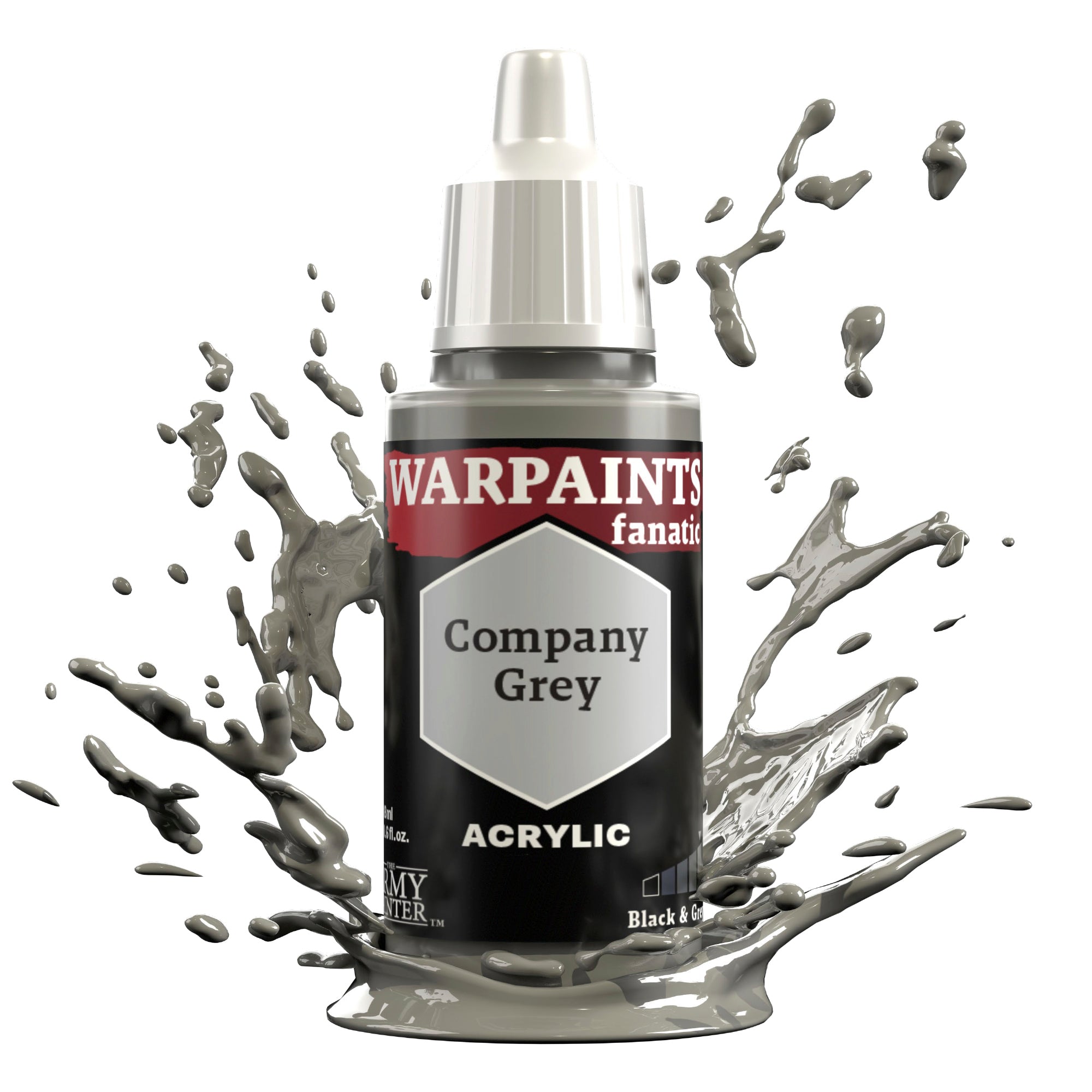 Warpaints Fanatic: Company Grey - High-Quality Miniature Paint for Tabletop Gaming & Warhammer Models - Perfect for Hobbyists & Collectors