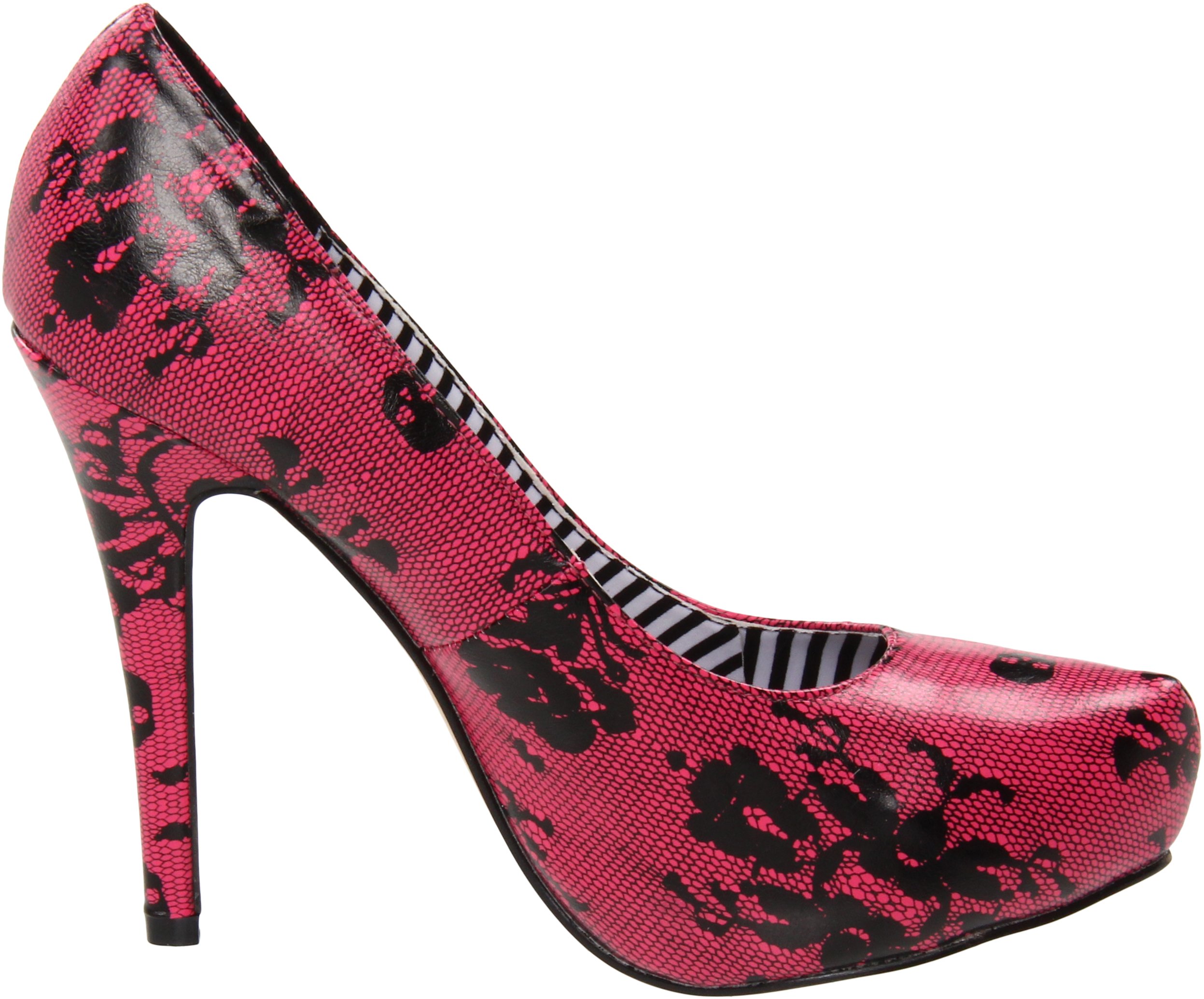 Iron Fist Women's Lacey Days Pointed Toe Platform Pump Shoes - Stylish Chunky Heel Dress Pumps for Party, Office & Special Occasions