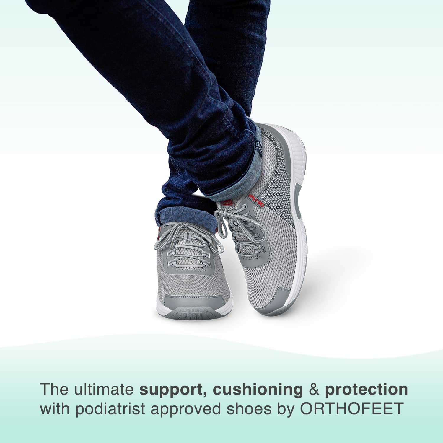 Orthofeet Men's Orthopedic Sneakers with Knit Edge - Comfortable Walking Shoes for Plantar Fasciitis, Arch Support & Pain Relief - Ideal for Walking, Travel & Everyday Wear
