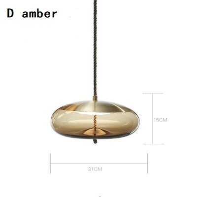 Modern Clear Smoke Glass Pendant Light - Stylish Hanging Fixture for Kitchen Island, Dining Room & Bedroom Lighting