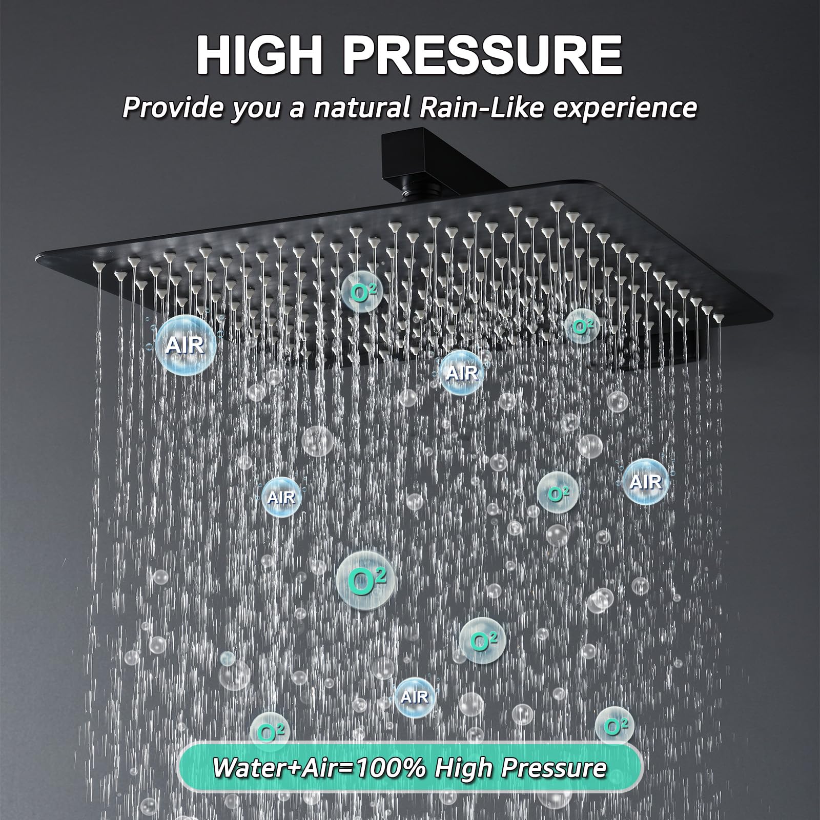 12 Inch Black Shower System with Rain Shower Head & Handheld Spray - Luxury Bathroom Mixer Combo Set with Wall Mount Faucet, Rough-in Valve & Trim Kit - Perfect for Modern Home Spa Experience & Master Bathroom Renovation