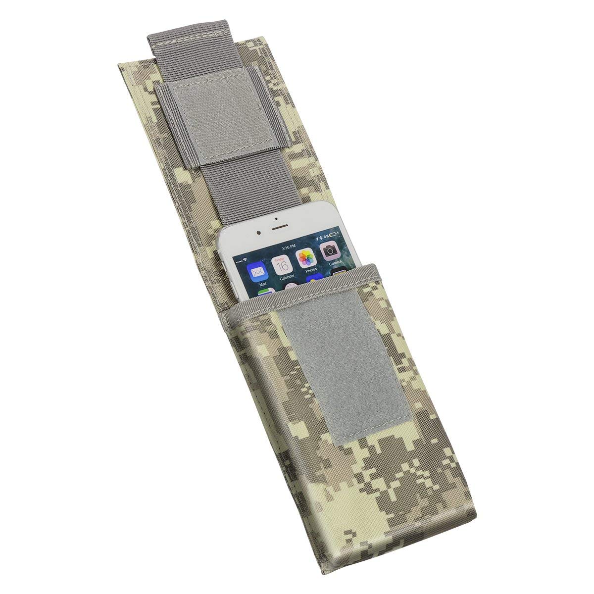 IronSeals Tactical MOLLE Phone Pouch Holster - Waist Belt Pouch with Quick Release Tab for iPhone 16 Pro Max/16 Pro/16/15 Pro Max/14 Pro Max/13 Pro Max/12 Pro Max/11 Pro Max - Perfect for Hiking, Camping & Outdoor Activities