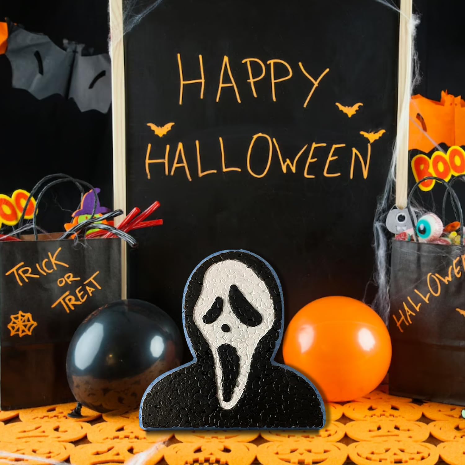 Halloween Silicone Freshies Mold - Scream Ghost Aroma Bead Car Air Freshener Kit for DIY Car & Home Decor - Perfect for Halloween Parties, Gifts & Seasonal Decorations