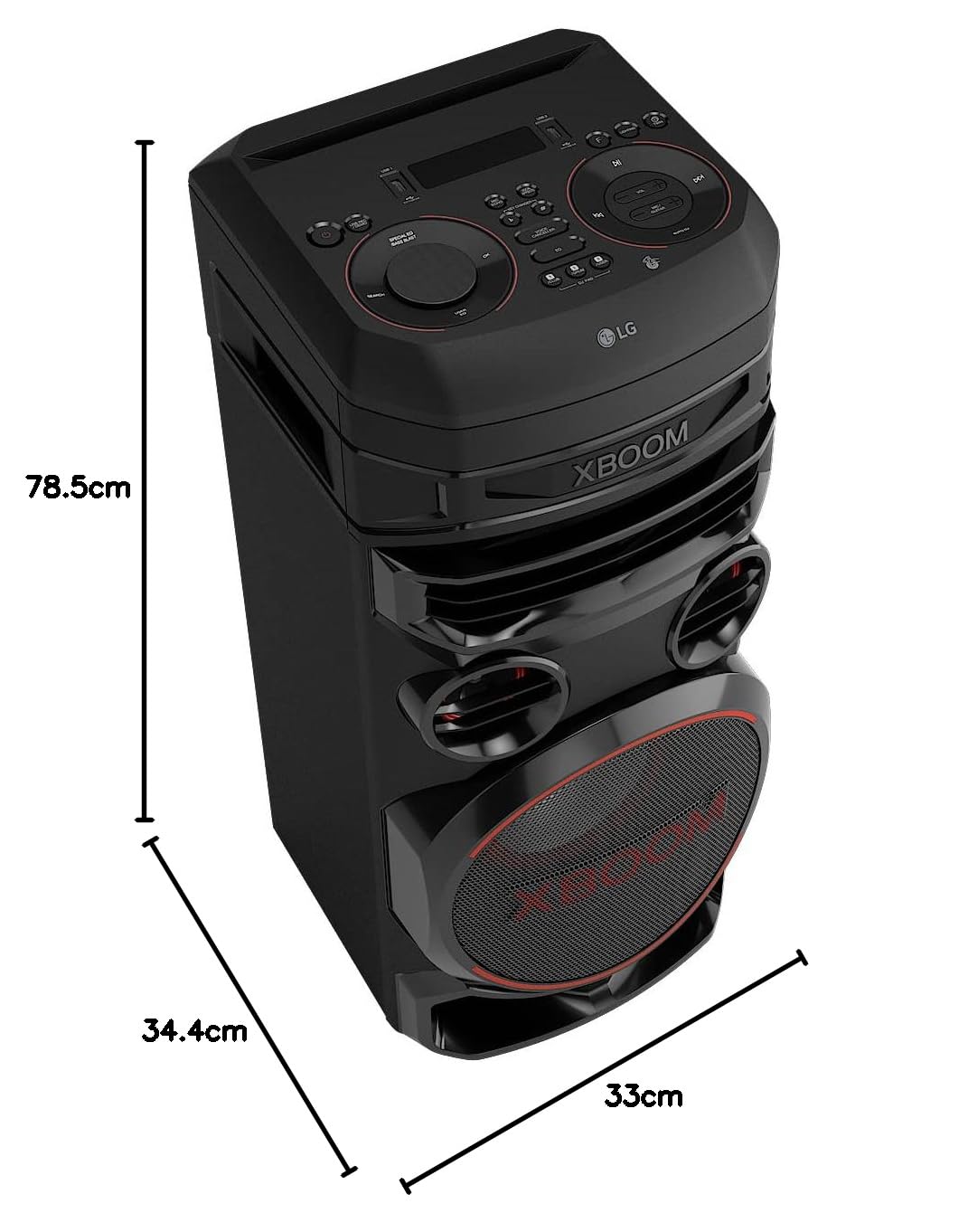 LG XBOOM RNC7 Portable Bluetooth Party Speaker with 8-Inch Woofer - High Power Audio for Outdoor, Home, and Party Events