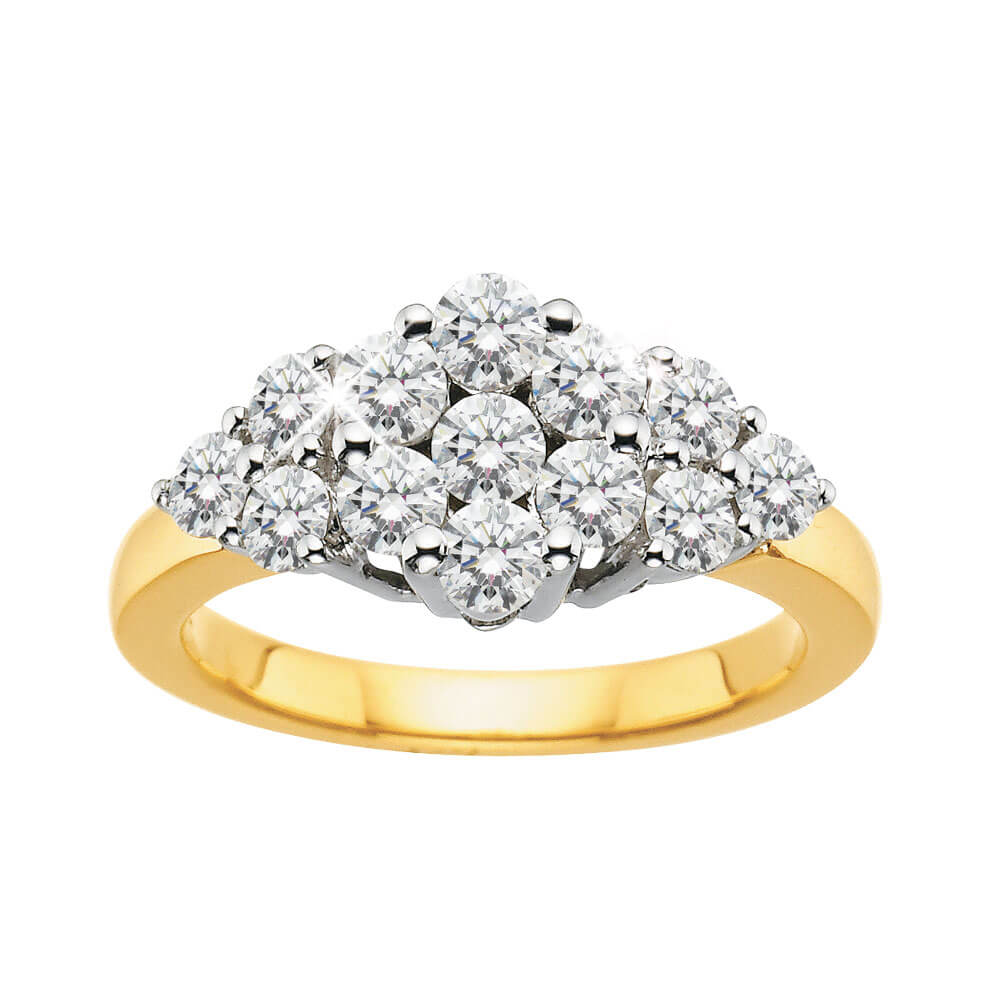 18K Yellow Gold 'Starlight' Diamond Ring - 1 Carat Round Cut Solitaire Engagement Ring for Women, Perfect for Proposals, Anniversaries & Special Occasions