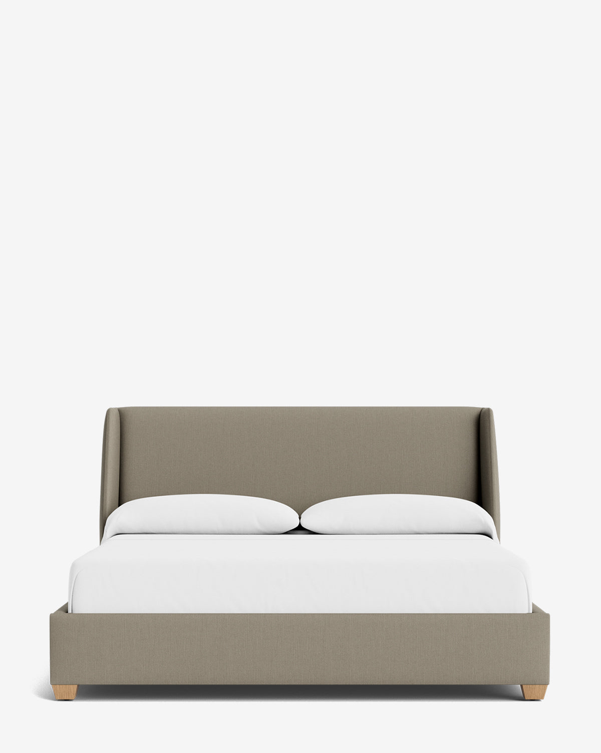 Walt Bed Low Headboard - Modern Minimalist Bed Frame for Small Spaces - Perfect for Apartments, Dorms & Guest Rooms