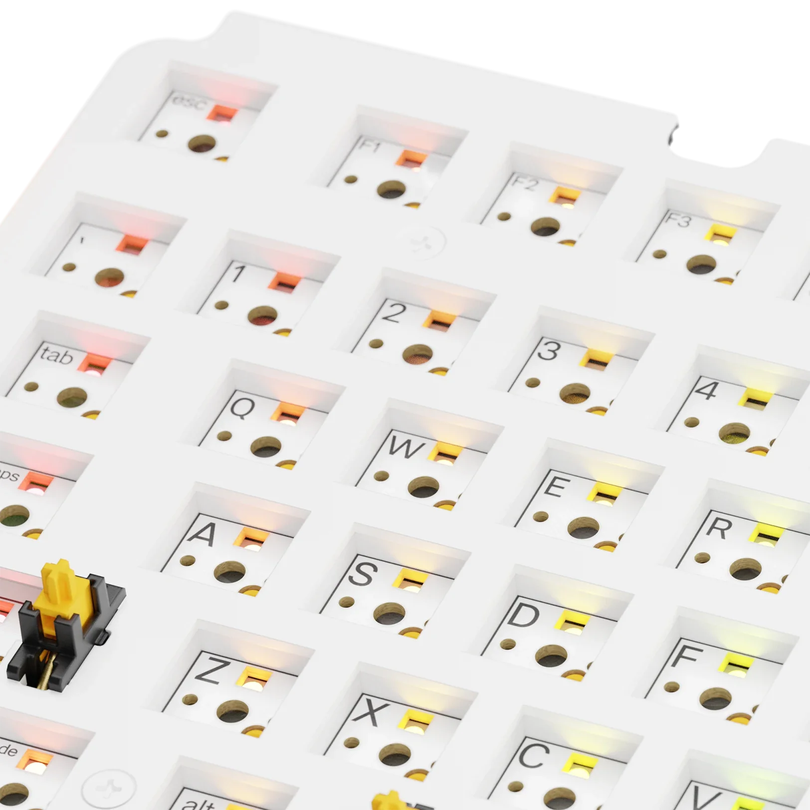 GMMK 3 Switch Plate 75% FR4 White ANSI - Mechanical Keyboard PCB for Custom Builds | Perfect for Gaming, Typing & Office Work
