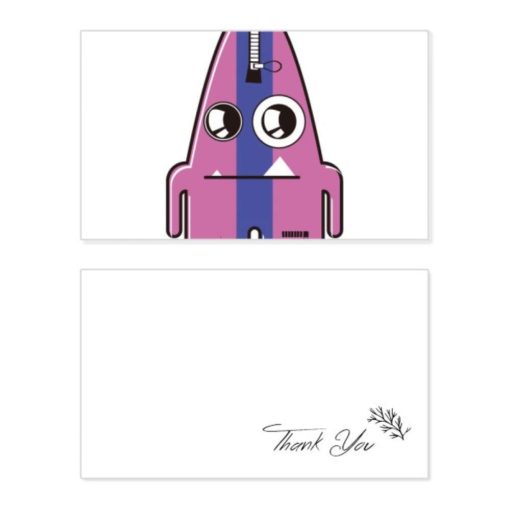 Alien Monster Thank You Card - Purple Striped Greeting Card for Birthday, Wedding, Appreciation - Perfect for Space-Themed Parties & Unique Celebrations