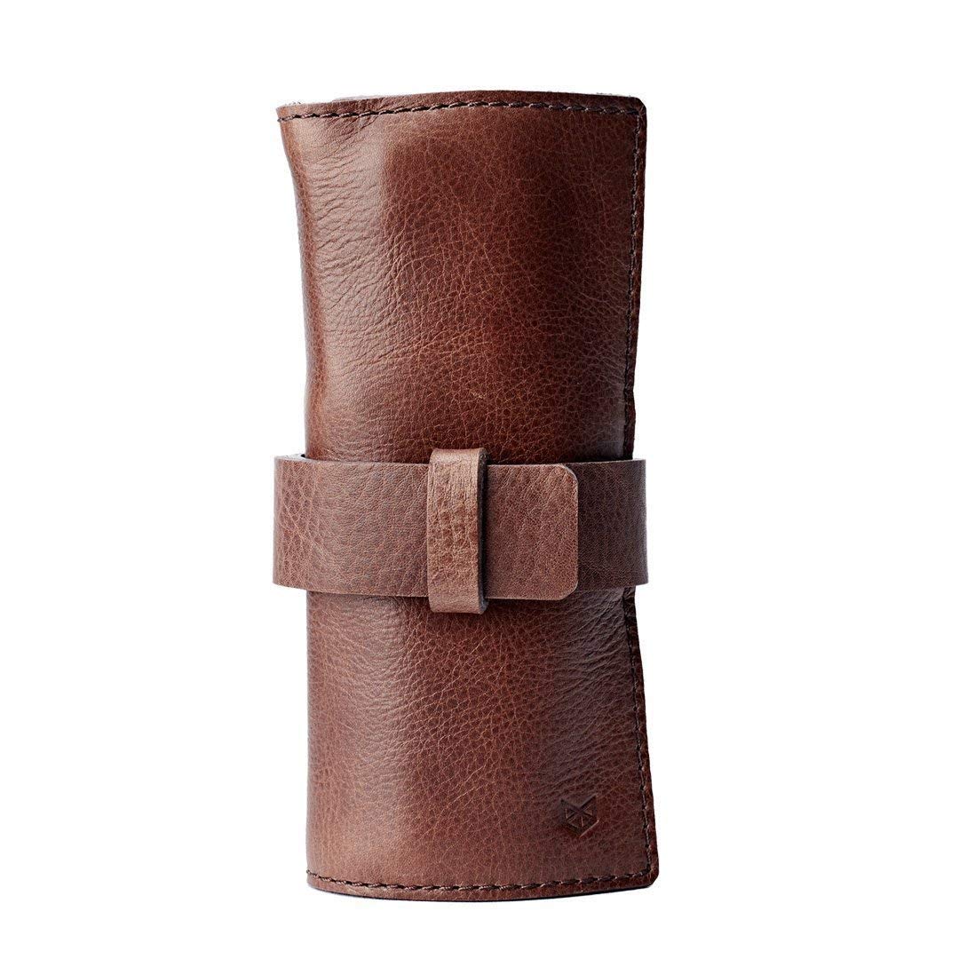 Premium Leather Watch Roll for Men - 3 Watch Travel Storage Case with Soft Compartments | Luxury Watch Organizer Pouch for Rolex, Apple Watch Bands & Accessories | Perfect Gift for Watch Enthusiasts & Business Travelers