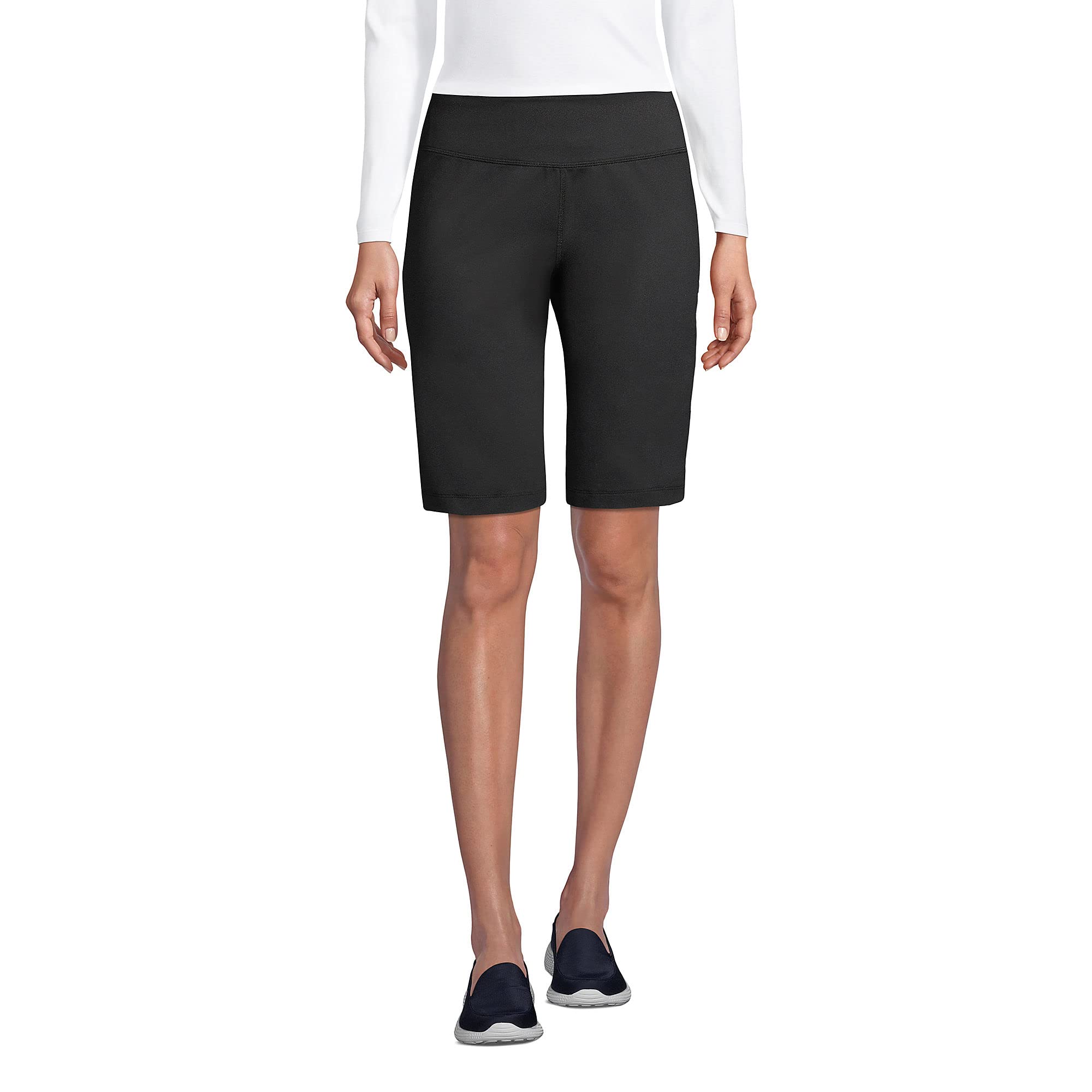 Lands' End Women's Active Relaxed Shorts - Comfortable Stretch Casual Shorts for Women - Perfect for Yoga, Running, and Summer Outdoor Activities