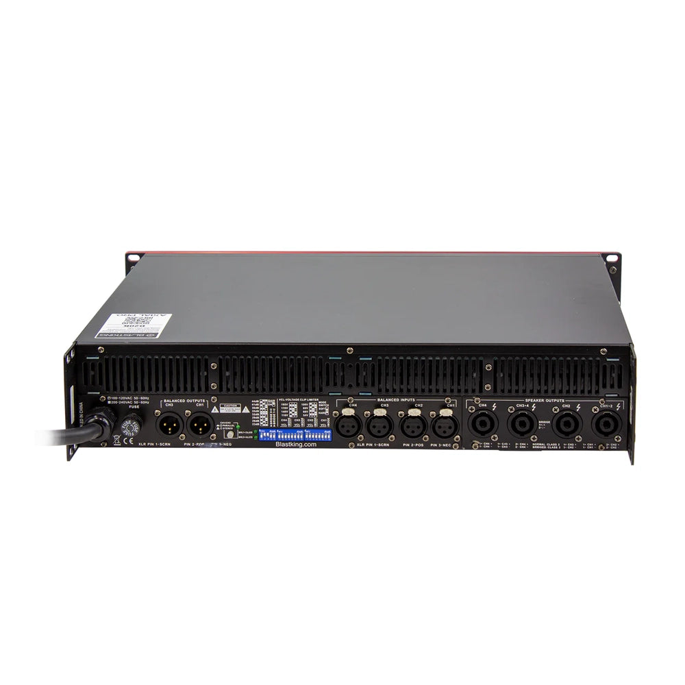 Blastking D20K 20000W 4 Channel Class D Professional Power Amplifier - Perfect for Live Sound, DJ Gigs & Studio Recording