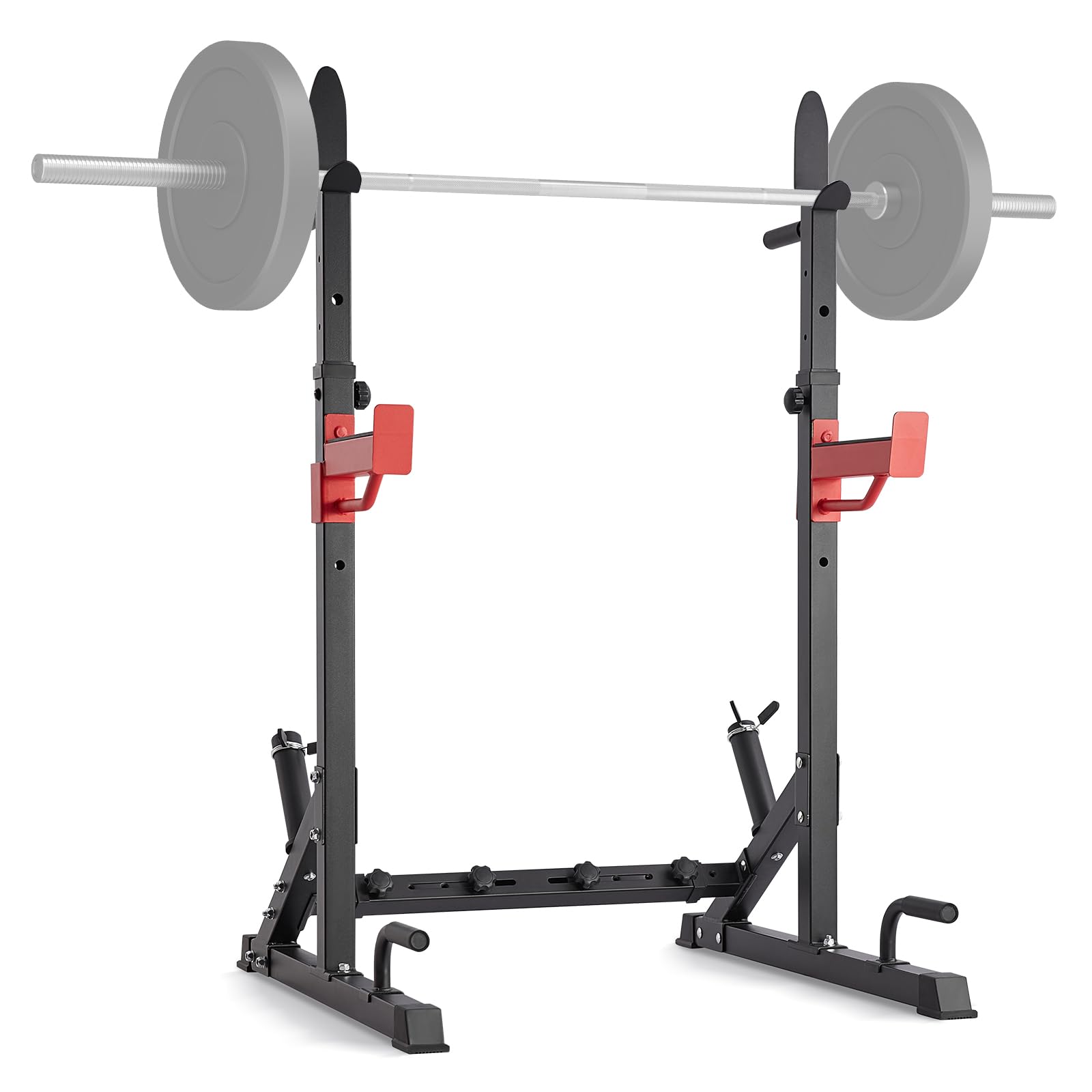 VEVOR Adjustable Squat Stand Power Rack with Pull-Up Bar & Weight Plate Storage - Heavy Duty Home Gym Equipment for Strength Training & CrossFit Workouts