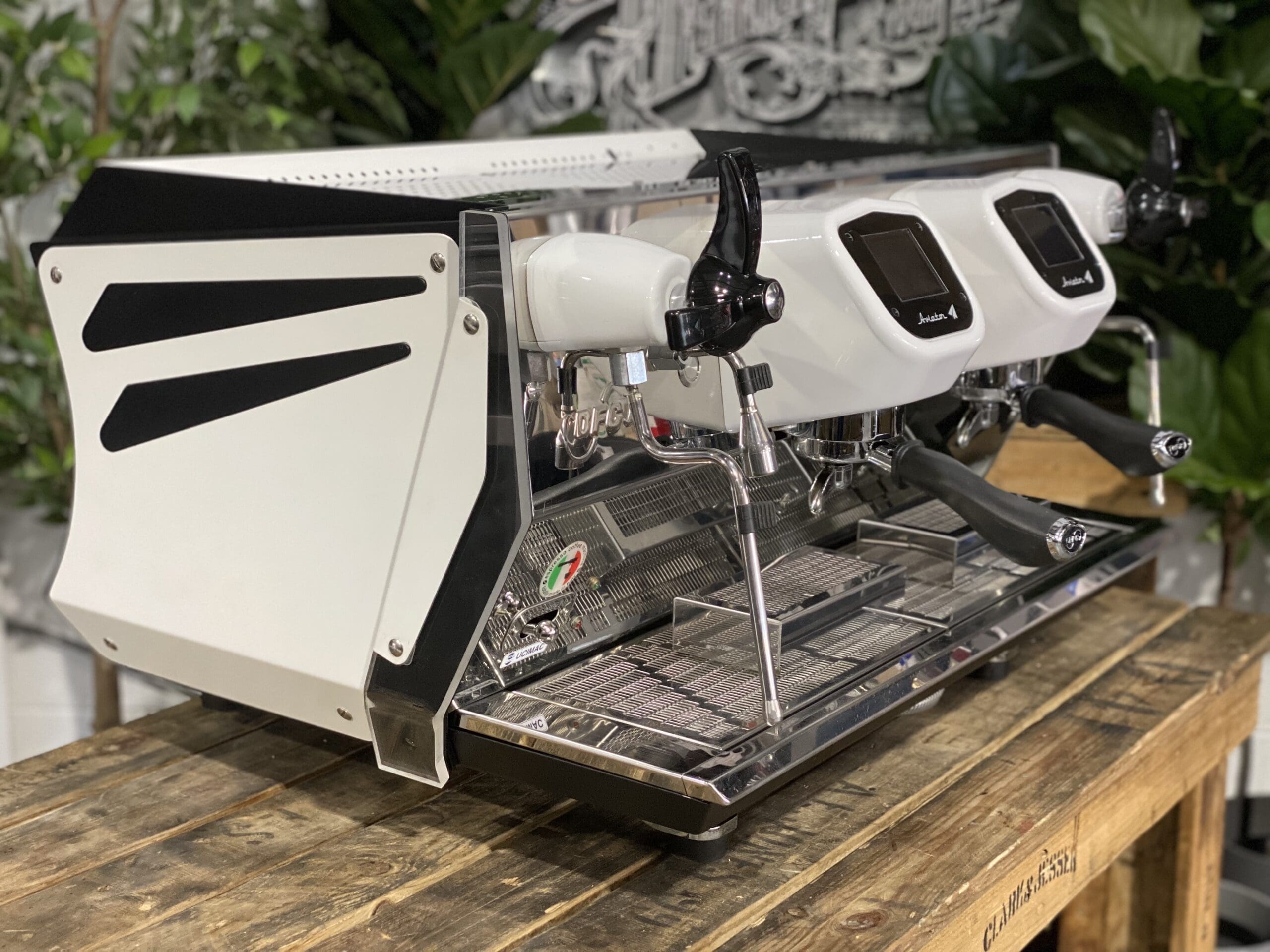 BFC Aviator 2 Group Commercial Espresso Machine in Custom White - Perfect for Coffee Shops, Restaurants & Home Baristas