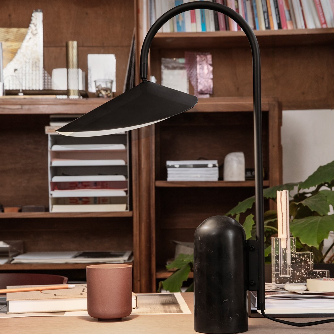 Ferm Living Arum Table Lamp - Modern Scandinavian Design for Bedroom, Living Room & Office Decor
