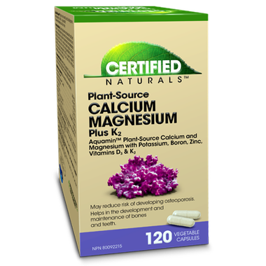 Certified Natural Calcium Magnesium + K2 Supplement - Supports Bone Health, Muscle Function & Heart Wellness - Ideal for Active Lifestyles & Daily Wellness Routine