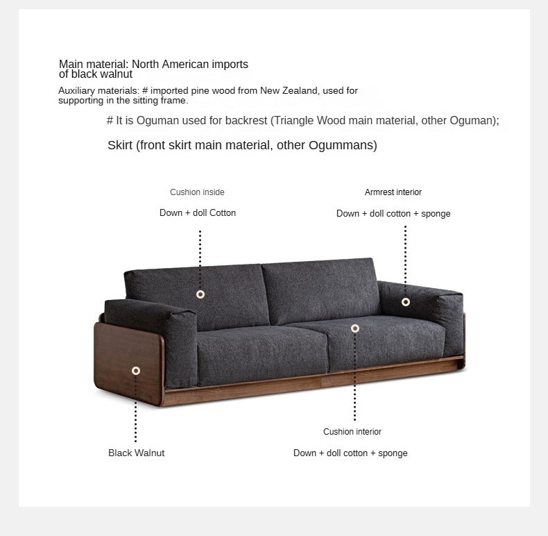 Premium Black Walnut Solid Wood Italian Style Luxury Furniture - Perfect for Modern Living Rooms, Bedrooms & Office Spaces