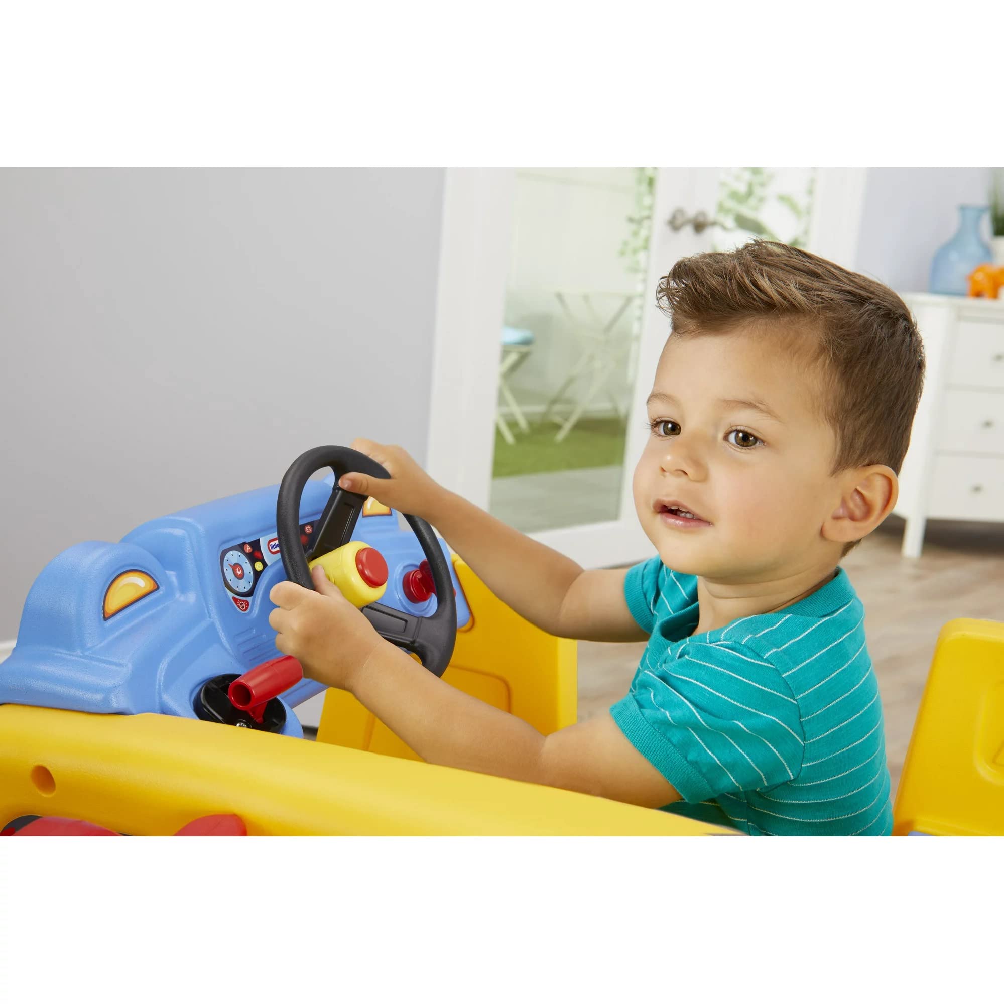 Little Tikes School Bus Climber - Outdoor Playhouse for Kids Ages 2-5 Years | Durable Plastic Slide & Climbing Toy for Backyard, Park, or Daycare Playtime