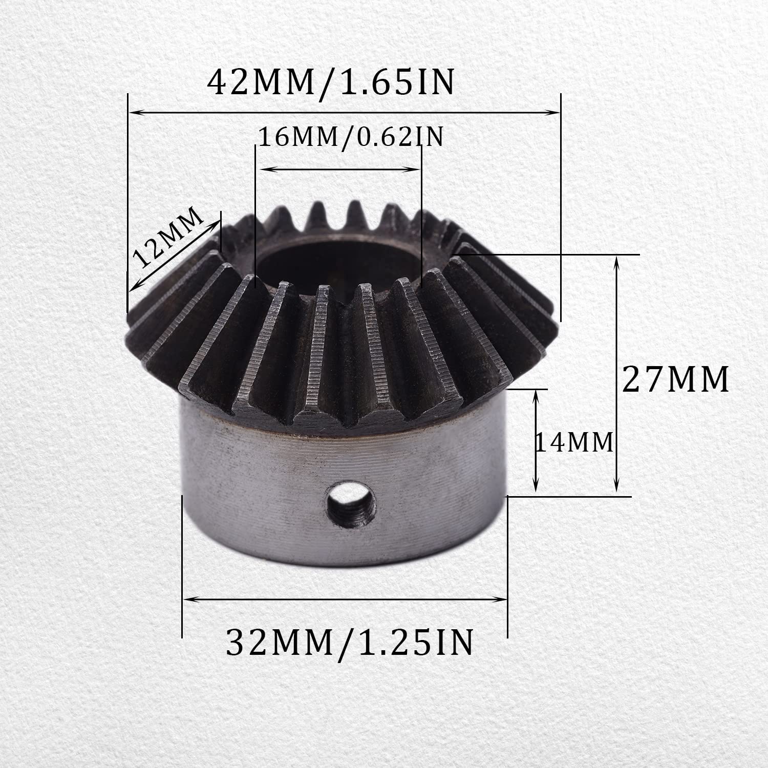 2Pcs 20T 2 Module Bevel Gear Set - 16mm Hole Tapered Pinion Gears for Mechanical Hardware & DIY Projects - Perfect for Robotics, RC Cars, and Industrial Rotation Systems
