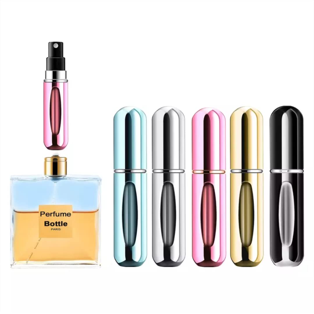Unsiyat Mini Refillable Perfume Bottle - 5ML Travel Cologne Sprayer, Portable Perfume Atomizer for Women & Men | Perfect for Gym, Travel, Office & On-the-Go Fragrance Touch Ups