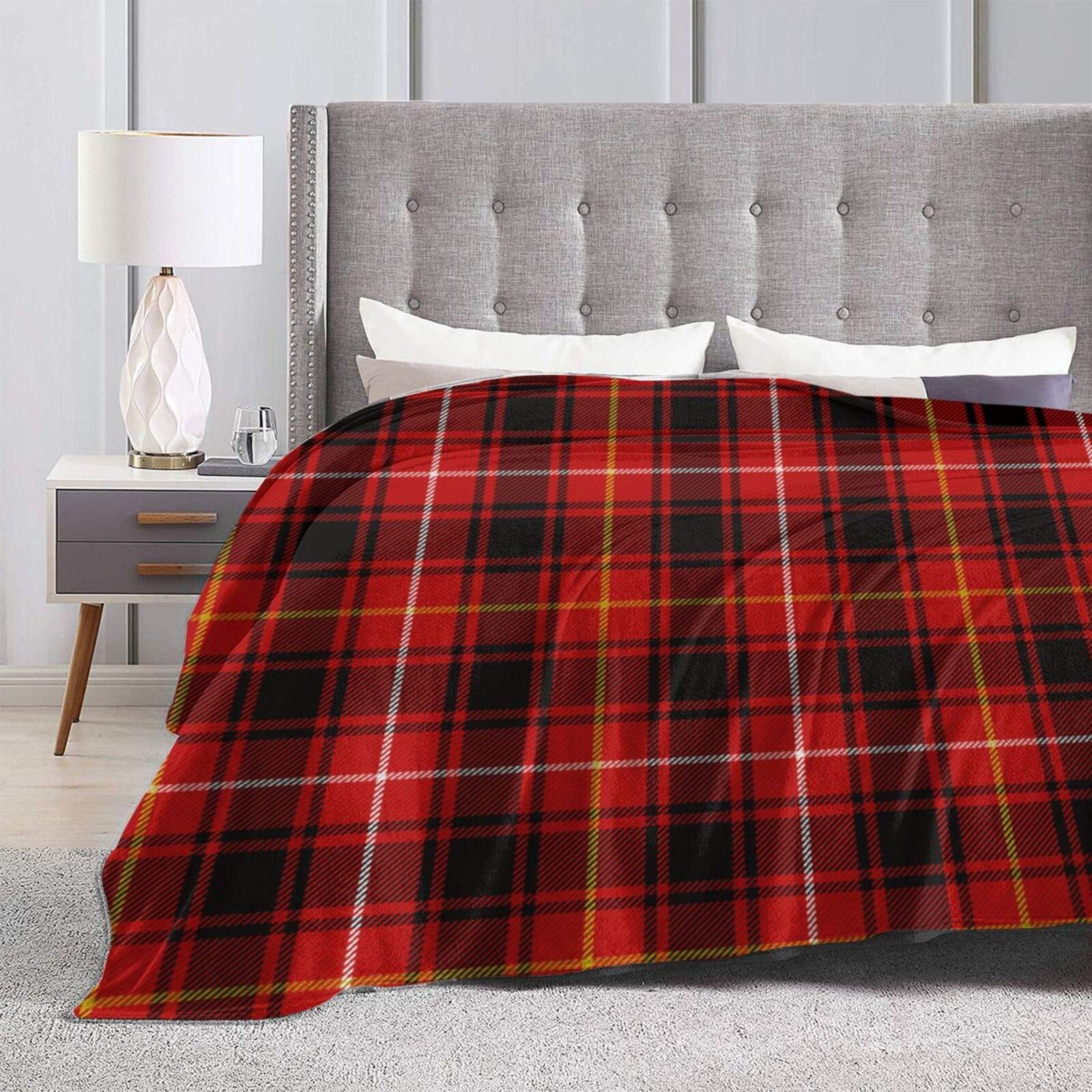 Clan Maciver Tartan Throw Blanket - Ultra Soft Flannel Blanket for Bed, Sofa & Couch | Warm Scottish Plaid Blanket for Home Decor, Gift & Cozy Winter Nights