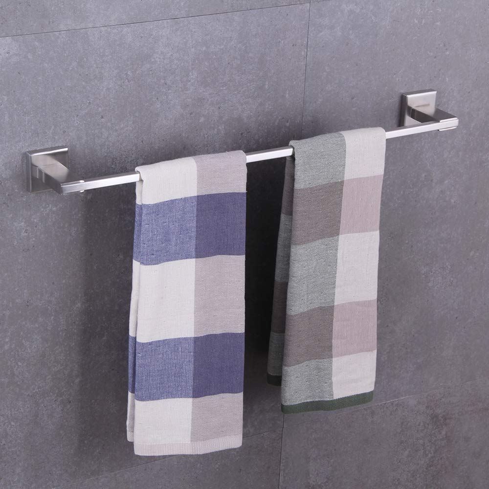BEIGEEWY 24-Inch SUS 304 Stainless Steel Towel Bar Holder - Modern Brushed Finish Wall Mounted Bathroom Accessory for Showers, Spas & Luxury Bathrooms