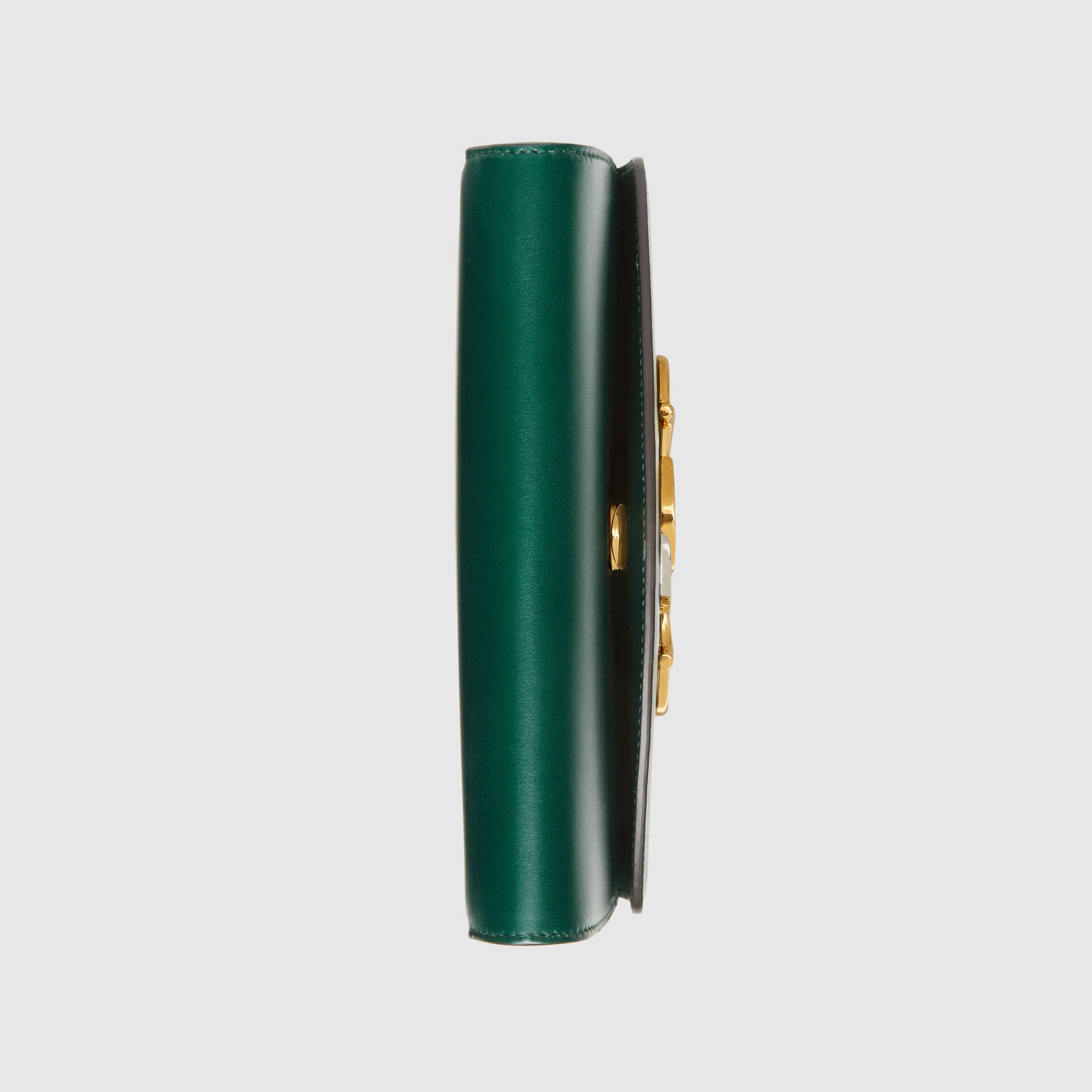 Gucci Zumi Dark Green Smooth Leather Mini Crossbody Bag for Women - Perfect for Evening Parties, Date Nights & Daily Use