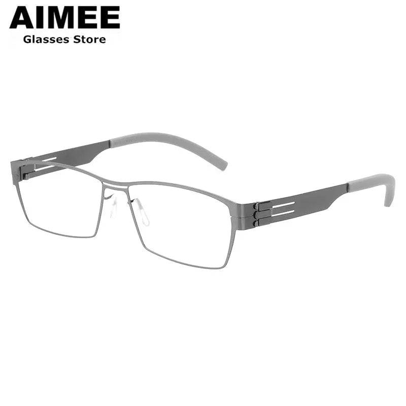 Aimee Women's Full Rim Square Stainless Steel Eyeglasses Frame 65083 - Stylish & Durable Eyewear for Work, Reading, and Everyday Fashion