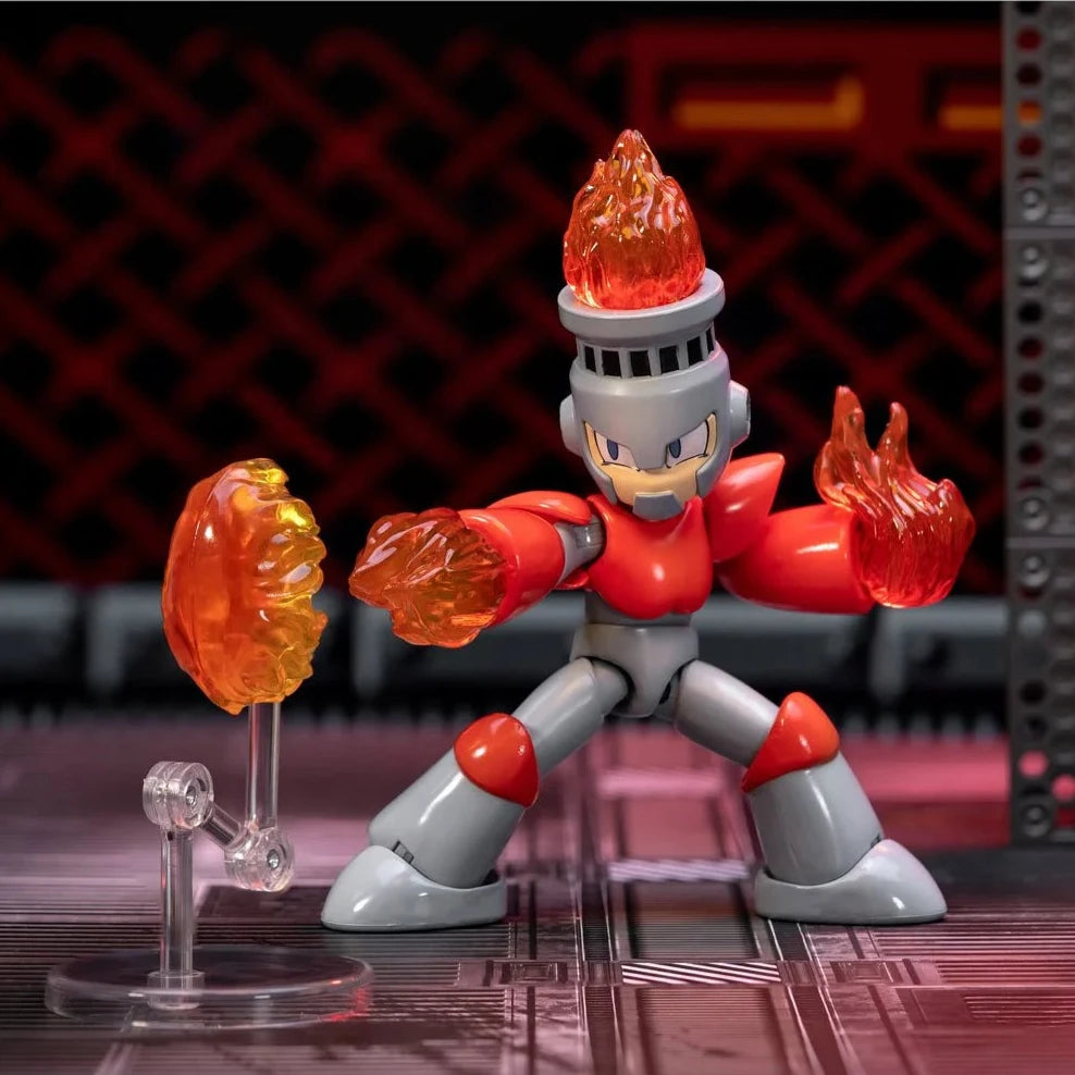 Mega Man Fire Man 1:12 Scale Collectible Action Figure - Perfect for Display, Gaming Enthusiasts & Anime Fans