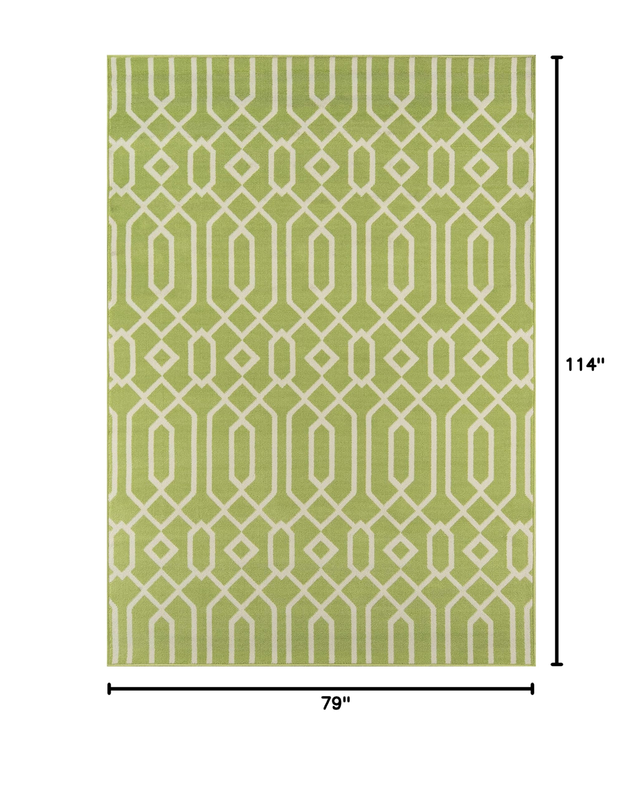 Momeni Baja Collection Contemporary Indoor/Outdoor Area Rug - UV Protected, Fade Resistant, Easy to Clean - 6'7