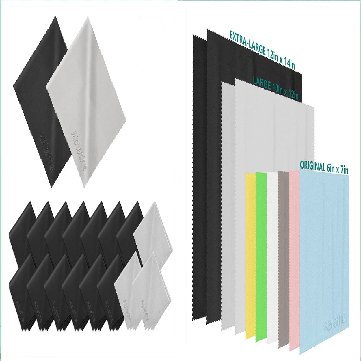 Microfiber Cleaning Cloths - Lint-Free for Glasses, Screens & Cameras | Home & Office Use