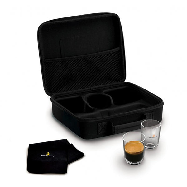 Handpresso Premium Auto Case - Portable Espresso Machine for Travel, Camping & Office - Compact & Easy to Use Coffee Maker for Fresh Espresso Anywhere