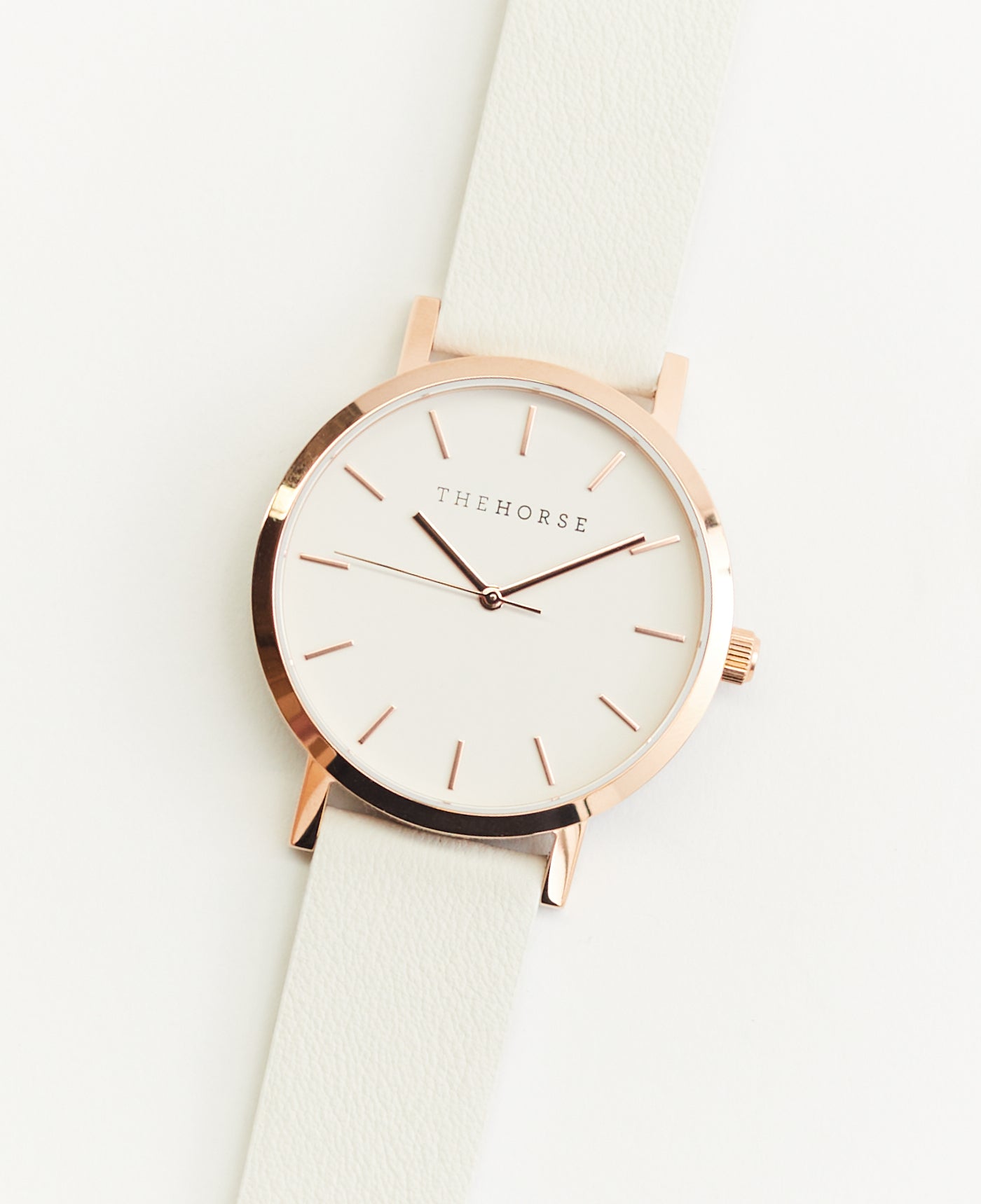 Mini Original Rose Gold Watch with White Dial & Milk Leather Strap - Elegant Women's Fashion Watch for Daily Wear, Office & Special Occasions