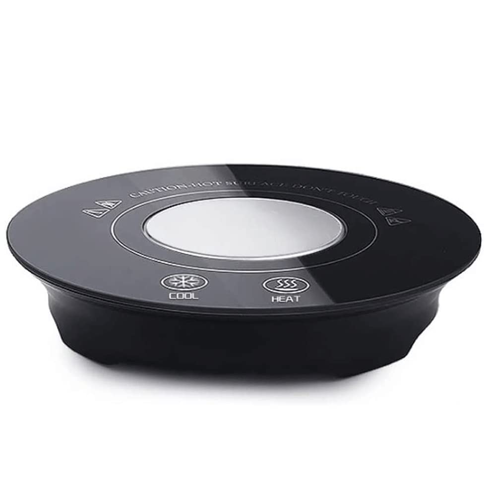 MZLXDEDIAN Smart Coffee Mug Warmer - Auto Gravity Activated Cup Warmer for Coffee, Tea & Milk - Desk Heater with Concave Aluminum Disk - Tempered Glass Mug Warmer with Auto Shut Off - Perfect for Office, Home & Dorm Use