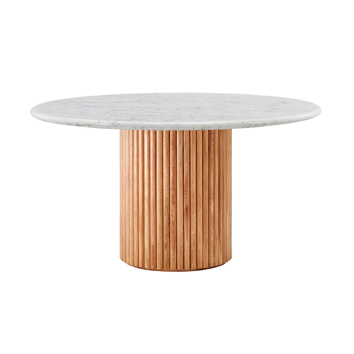 Elegant Cosmos Marble Dining Table - Modern Round Marble Top with Sturdy Metal Base for Dining Room, Kitchen, or Outdoor Patio