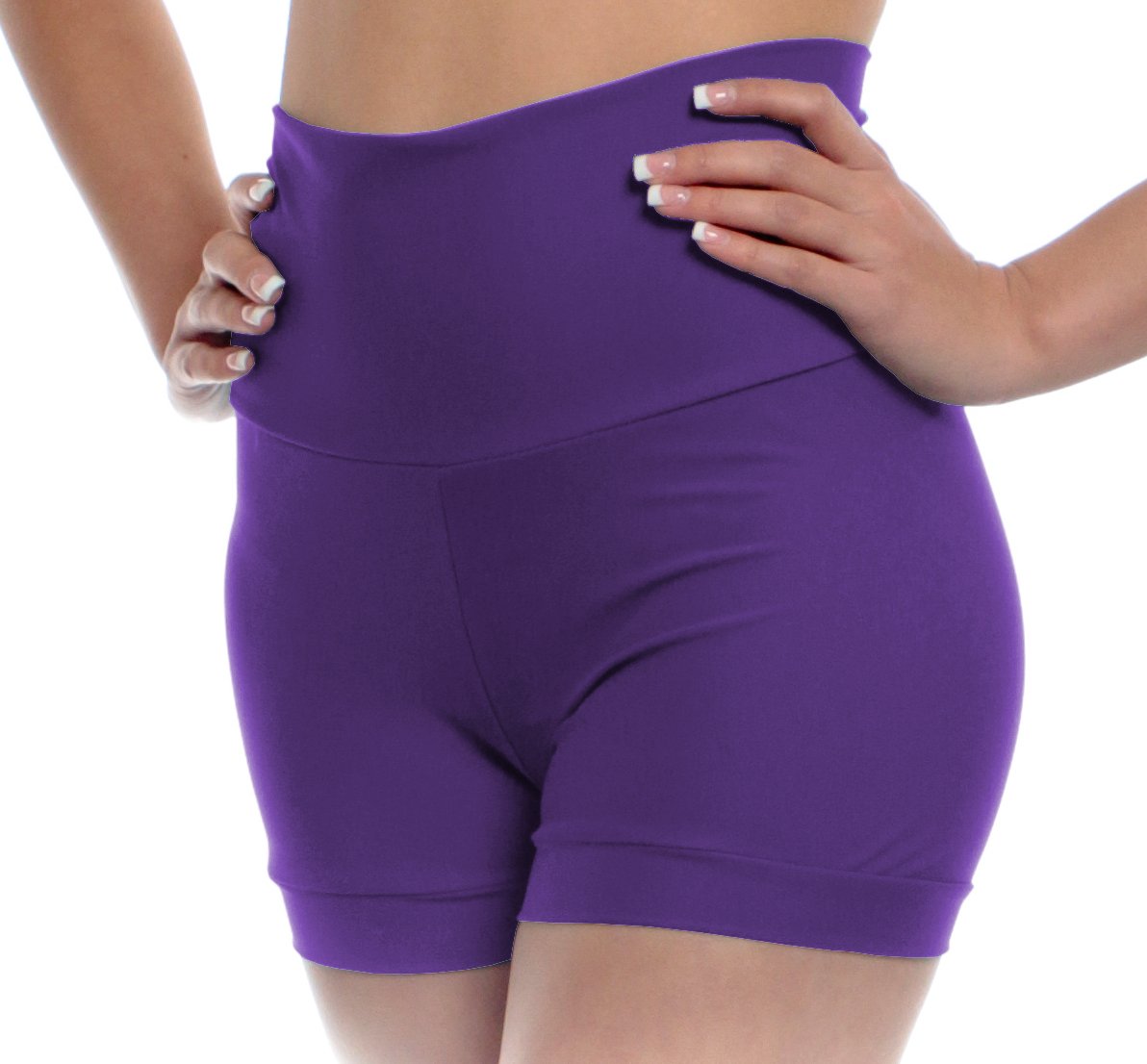 Women's High Waisted Dance Shorts - Breathable Stretchy Ballet Yoga Workout Shorts for Women - Perfect for Dance Classes, Yoga, Gym & Fitness Training