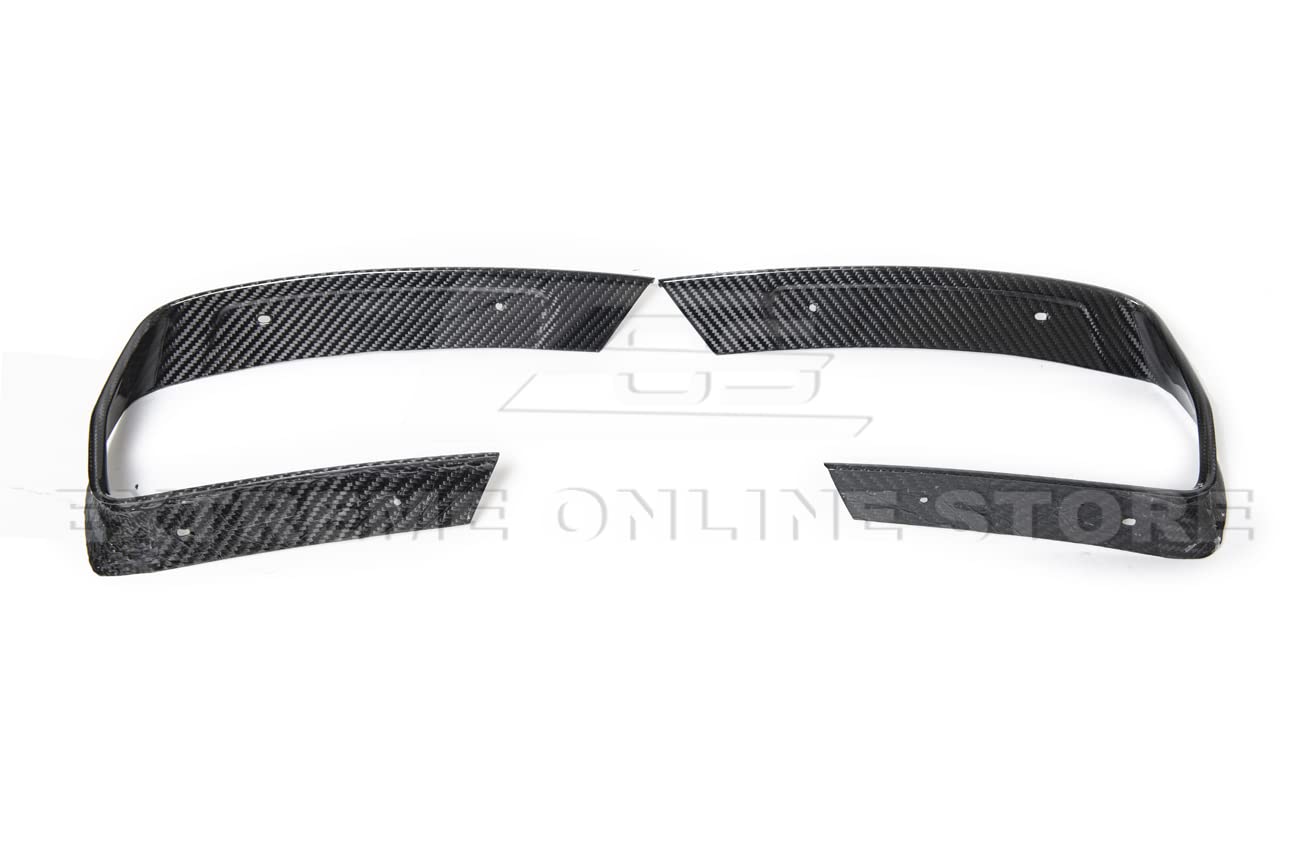 2020-2023 Chevrolet Corvette C8 Carbon Fiber Rear Diffuser Exhaust Bezel Pair - GM OEM Style Replacement - Perfect for Performance Upgrades & Car Shows