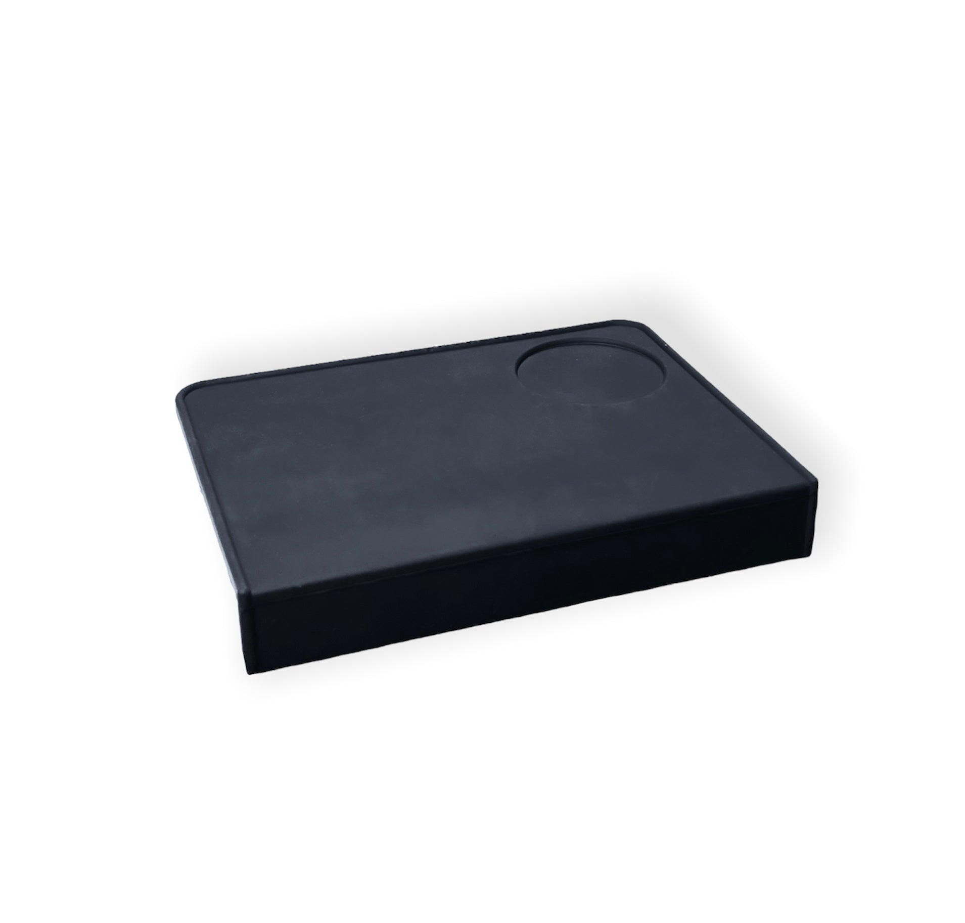 Non-Slip Black Corner Edge Silicone Tamper Mat for Baking, Cooking & Food Prep – Heat Resistant & Durable Kitchen Countertop Protector