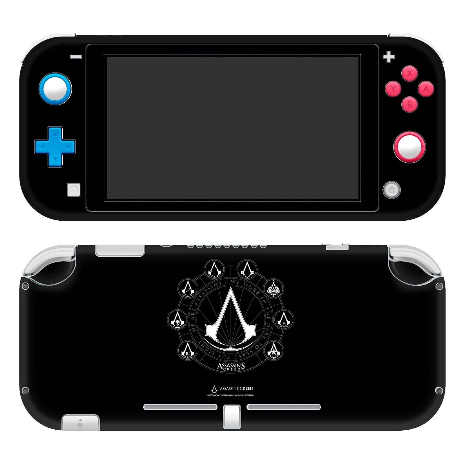 Official Licensed Assassin's Creed Heritage Logo Vinyl Skin Sticker for Nintendo Switch Lite - Protective Gaming Decal for Travel & Home Entertainment
