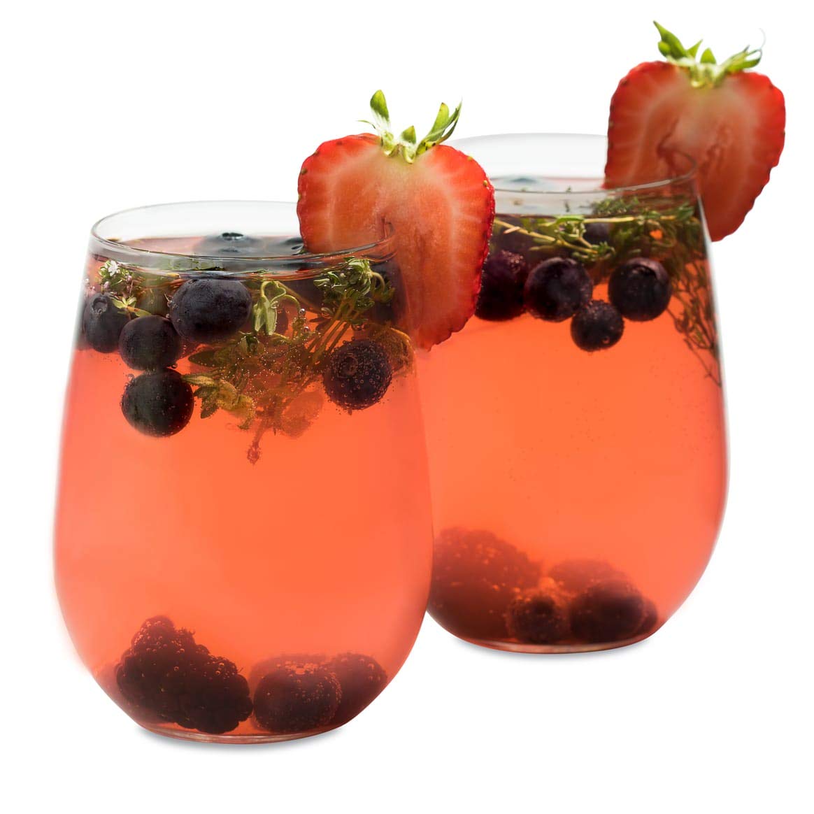 Libbey Vina 12oz Stemless White Wine Glasses Set of 4 - Shatter-Resistant Crystal Clear Glassware for Chardonnay, Rose, Cocktails - Perfect for Dinner Parties, Weddings & Home Entertaining