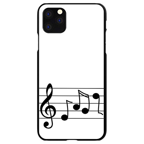 Treble Staff Music Notes On Black Case