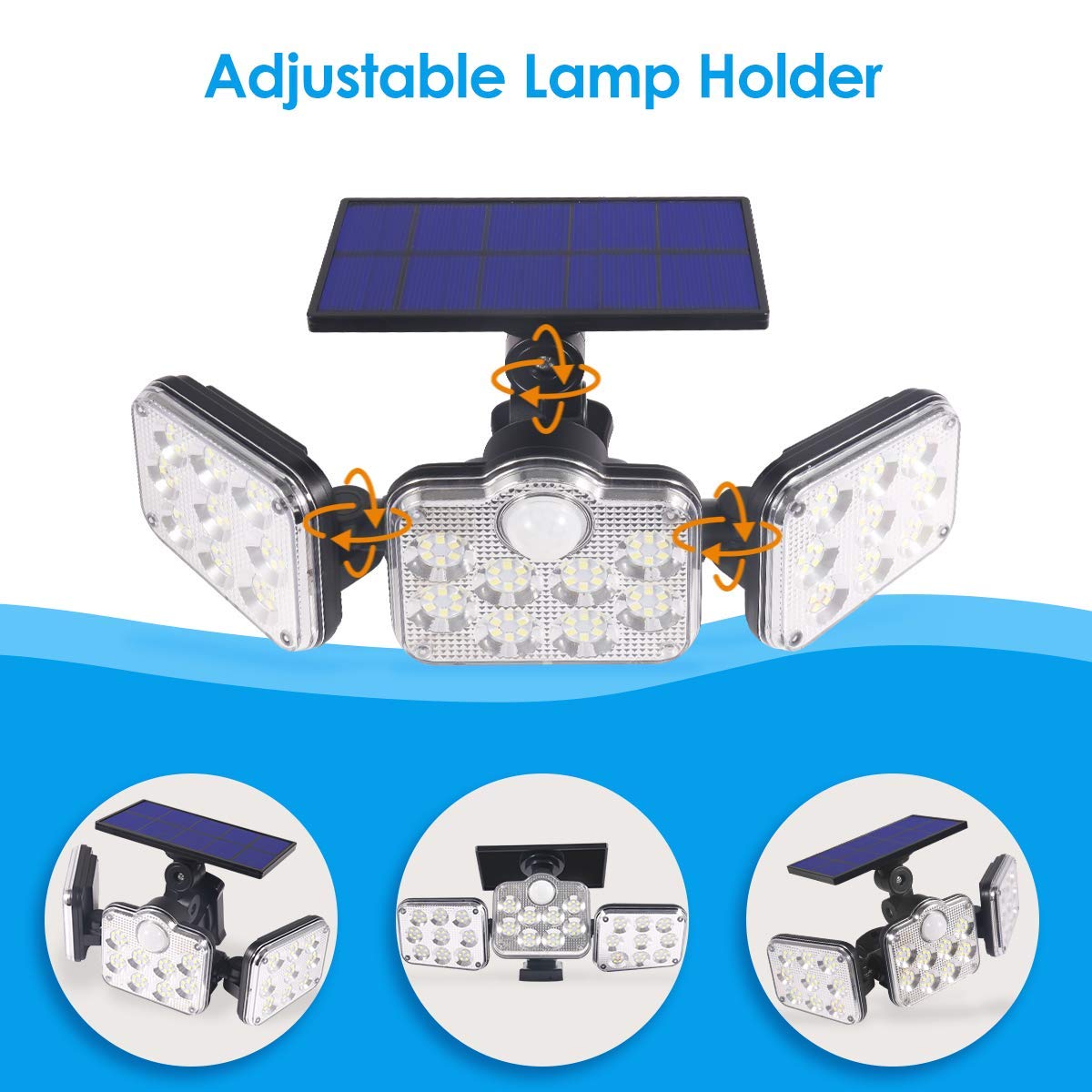 Solar Motion Lights Outdoor - 3 Modes, IP65 Waterproof, Super Bright for Garden & Pathway Security