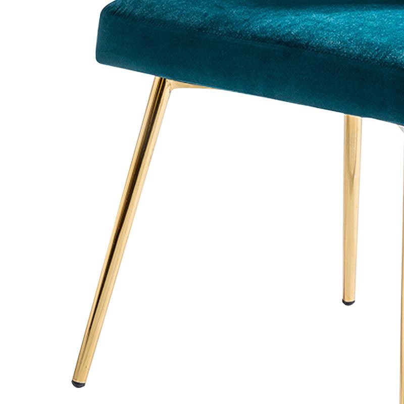 Modern Dining Chairs Set of 4 - Mid Century Metal Leg Side Chairs for Kitchen, Dining Room & Office - Aruna Contemporary Upholstered Seating